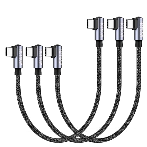 HOTNOW Rechteckiger Winkel USB C auf USB C Kabel 15cm 3 Stücke, Kurze 0.15m USB C Ladekabel 65W Schnellladekabel für iPhone 15/16, Power Bank und USB C Geräte HOTNOW Rechteckiger Winkel USB C auf USB C Kabel 15cm 3 Stücke, Kurze 0.15m USB C Ladekabel 65W Schnellladekabel für iPhone 15/16, Power Bank und USB C Geräte von HOTNOW
