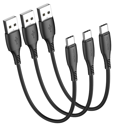 HOTNOW USB C Kabel Kurz 30cm 3 Stück, 0.3M USB Typ C Schnellladekabel für Samsung Galaxy S10 S9 S8 Plus Note 9 8, Power Bank und andere USB-C Geräte von HOTNOW