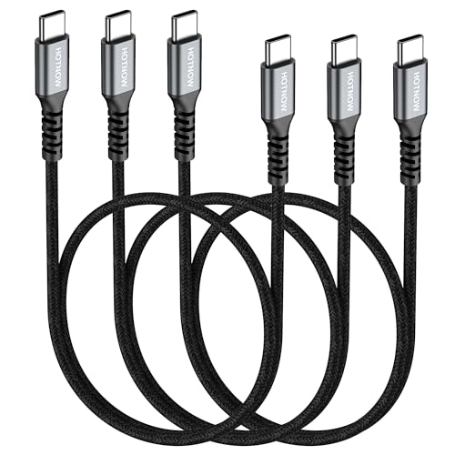 HOTNOW USB C auf USB C Kabel 1m 3 Stück, 100cm USB C Ladekabel PD 65W USB 2.0 Schnellladekabel Kompatibel mit iPhone 15 16 und Typ C Geräten. von HOTNOW
