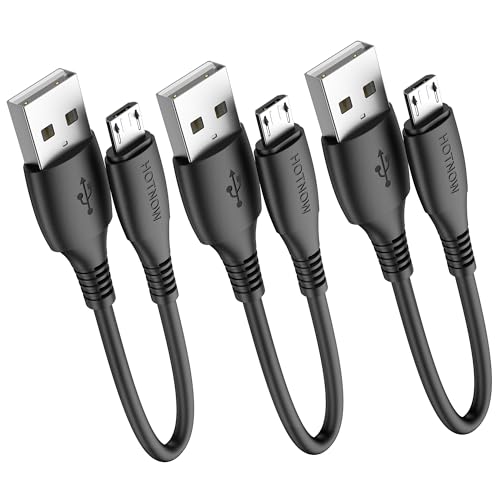 HOTNOW Micro USB Kabel 15cm Kurzes Kabel 3 Stück, 0,15m Android Ladegerät Langlebiges Kurzes Kabel Schnellladekabel für Samsung Galaxy S7 S6, S7 Edge S5, Note 5, PS4, Power Bank und mehr von HOTNOW