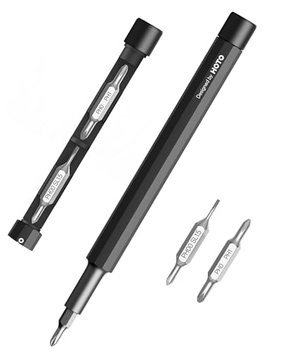 HOTO Feinmechaniker Schraubendreher und Ewiger Bleistift 2-in-1, Mini Schraubenzieher Set, Magnetisch Präzisions-schraubendreher Reparatur Werkzeug Kit für Handy/PC/Brille/Uhr/Spielekonsole/Tablet von HOTO