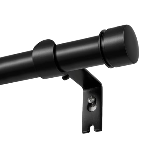 HOTOZON Gardinenstange Schwarz 80-305 cm, Vorhangstange 25 mm Durchmesser, Gardinenstange Ausziehbar mit Einfaches Endstücke mit Halterungen, Gardinenstangen für Schlafzimmer, Wohnzimmer oder Küche HOTOZON Gardinenstange Schwarz 80-305 cm, Vorhangstange 25 mm Durchmesser, Gardinenstange Ausziehbar mit Einfaches Endstücke mit Halterungen, Gardinenstangen für Schlafzimmer, Wohnzimmer oder Küche von HOTOZON