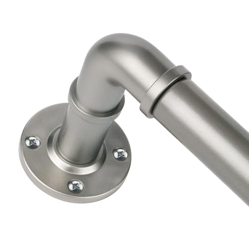 Industrielle Gardinenstange 183 bis 368 cm, HOTOZON 2,5 cm, robuste Gardinenstangen für Fenster, Verdunkelung, zum Umwickeln von Spleißen, Vorhangstange für Fenster, Antiksilber Industrielle Gardinenstange 183 bis 368 cm, HOTOZON 2,5 cm, robuste Gardinenstangen für Fenster, Verdunkelung, zum Umwickeln von Spleißen, Vorhangstange für Fenster, Antiksilber von HOTOZON