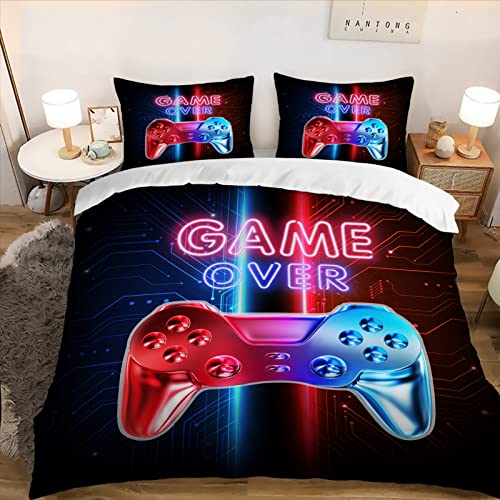 HOTRCR Gamepad Bettbezug-Set Junge Gamer Bettwäsche-Set Teenager Kinder Schlafzimmer Dekor Moderne Gamecontroller-Bettwäsche，bettwäsche 100*132cm，DCW07-1A von HOTRCR