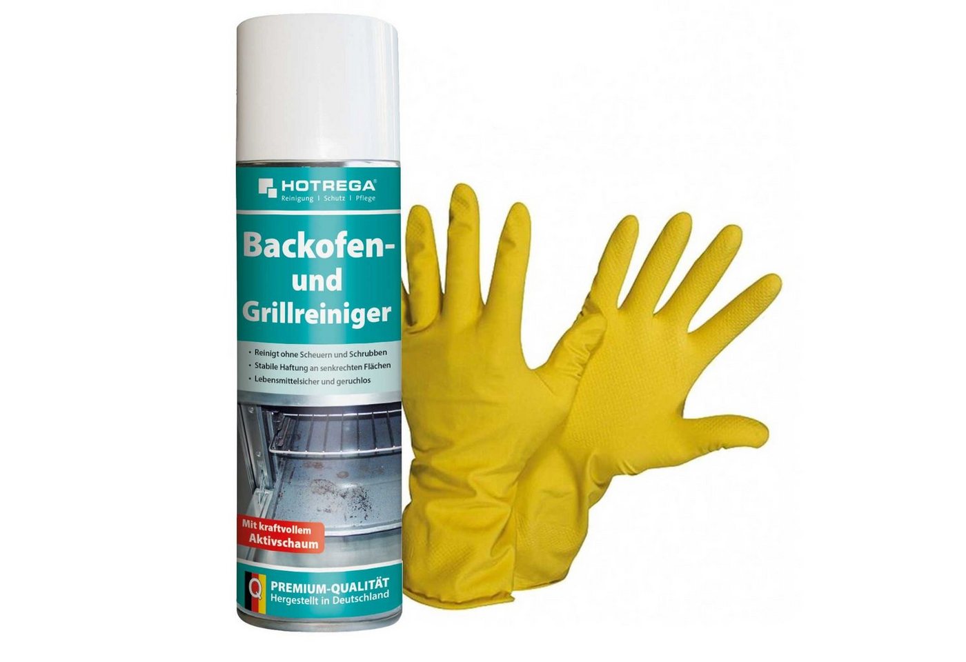 HOTREGA® Backofen und Grillreiniger 300 ml SET + NITRAS Handschuhe Gr. 10 Backofenreiniger von HOTREGA®