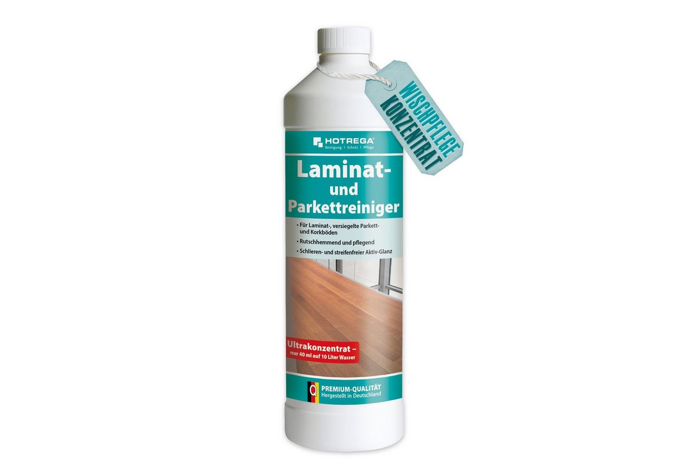 HOTREGA® Laminat und Parkett Reiniger Konzentrat 1 Liter Laminatreiniger von HOTREGA®