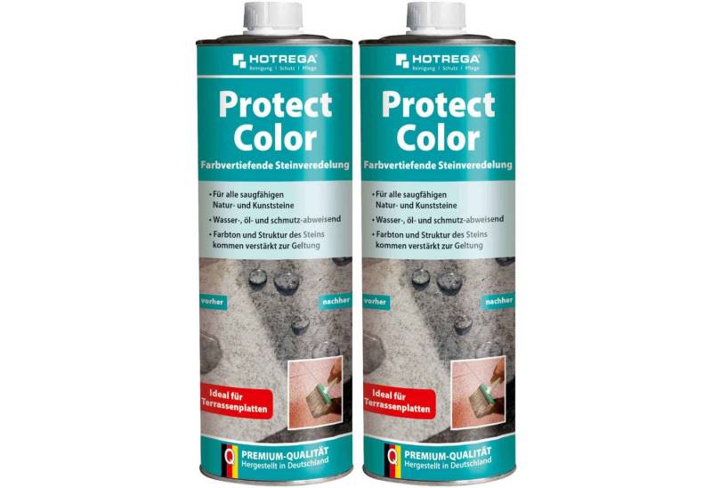 HOTREGA® Steinimprägnierung Protect Color farbvertiefende Steinveredelung 1L Naturstein-Imprägnierung von HOTREGA®