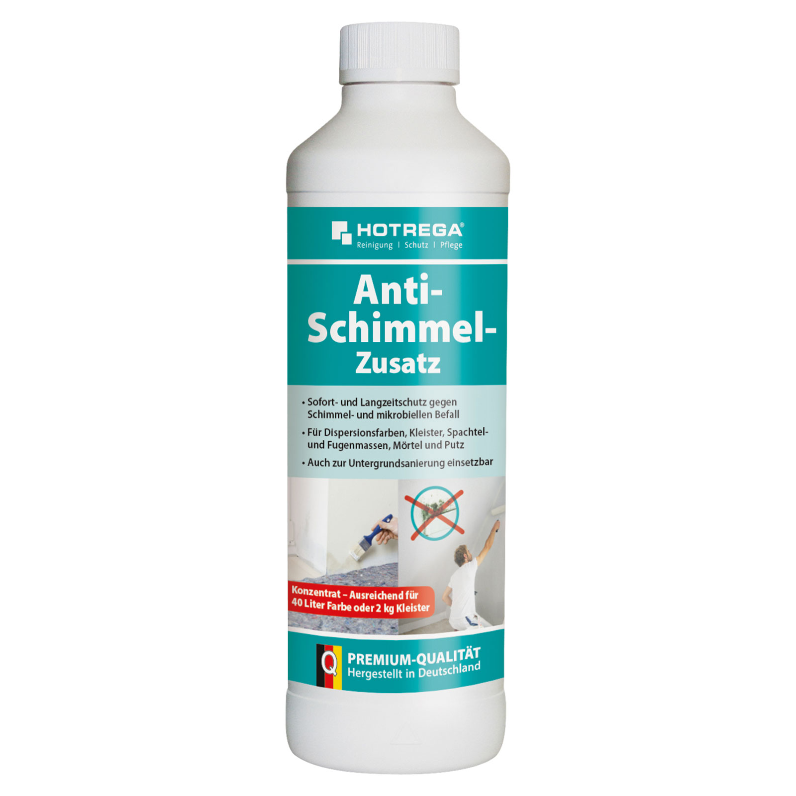 HOTREGA Anti Schimmel Zusatz 500ml Schimmelschutz Schimmelblocker für Wandfarben von HOTREGA