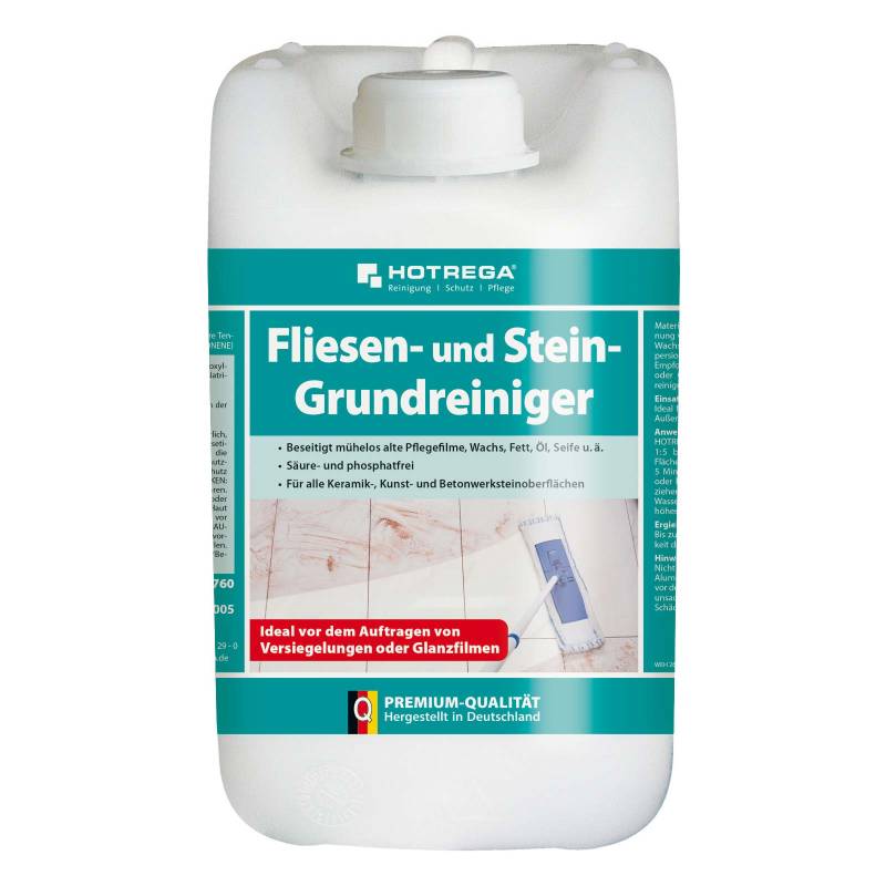 HOTREGA Fliesen Stein Grundreiniger Flieseneiniger Steinreiniger 5L Konzentrat von HOTREGA