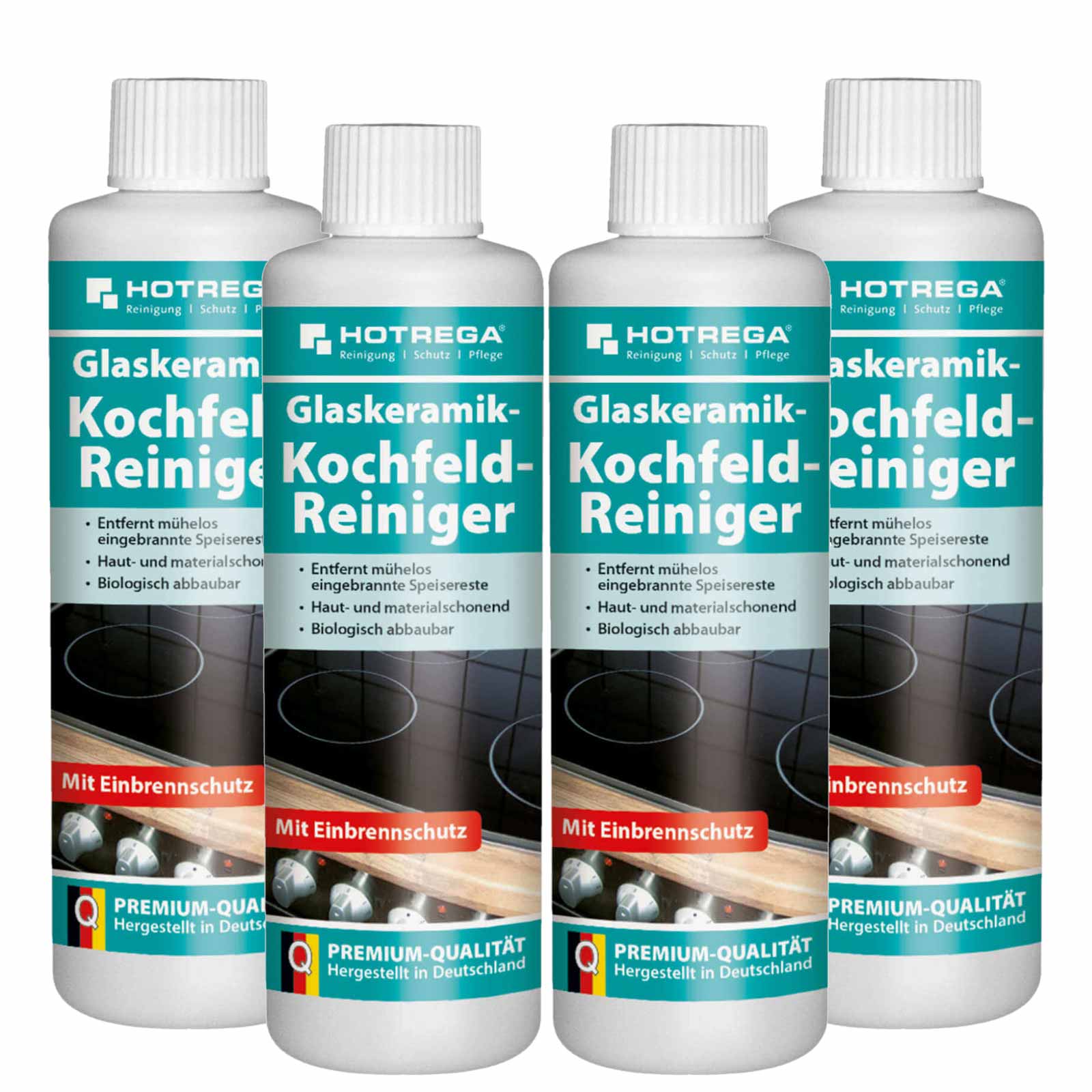 HOTREGA Glaskeramik Kochfeld Reiniger Glaskeramikreiniger Herdreiniger 250ml Menge:4 von HOTREGA