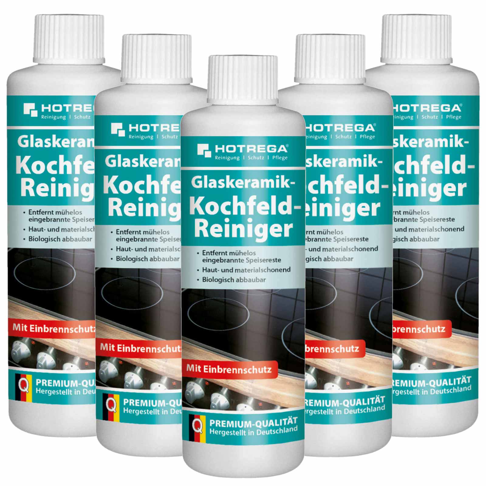 HOTREGA Glaskeramik Kochfeld Reiniger Glaskeramikreiniger Herdreiniger 250ml Menge:5 von HOTREGA