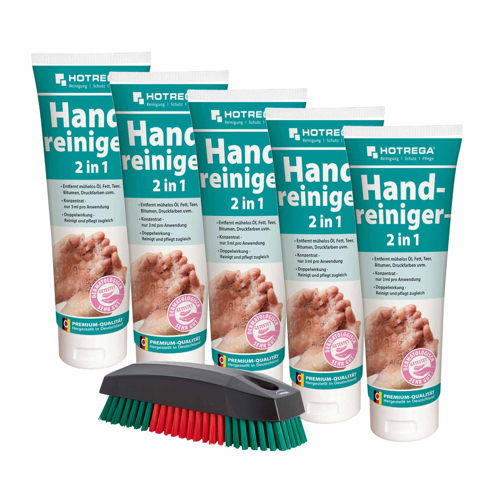 HOTREGA Handreiniger Handwaschpaste Waschpaste Hautpflege 250ml Waschbürste Menge:5 von HOTREGA