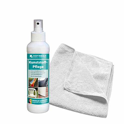 HOTREGA - Kunststoff-Pflege 250 ml SET + Microfasertuch 40 x 40 cm von HOTREGA