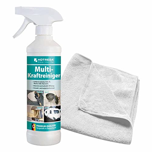 HOTREGA Multi Kraftreiniger 500 ml SET + Microfasertuch 40 x 40 cm von HOTREGA