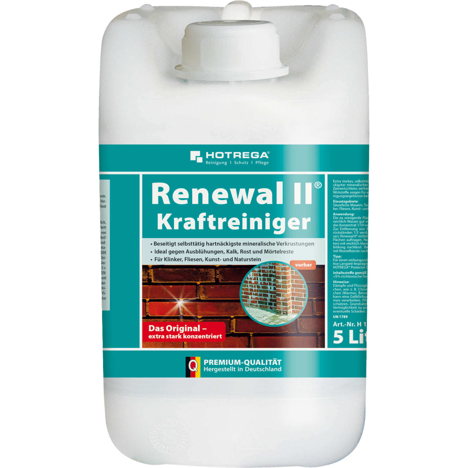 HOTREGA Renewal II Kraftreiniger Steinreiniger Terrassenreiniger Konzentrat Inhalt:5 Liter von HOTREGA
