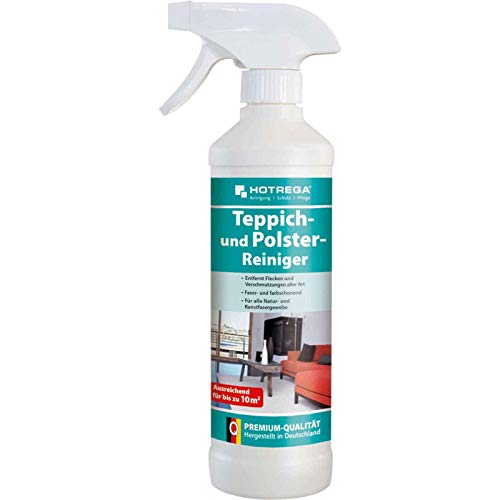 HOTREGA Teppich und Polster Reiniger 500ml | Fleckenentferner für Textilien, Auto, Möbel & Markise | materialschonend, gebrauchsfertig von HOTREGA