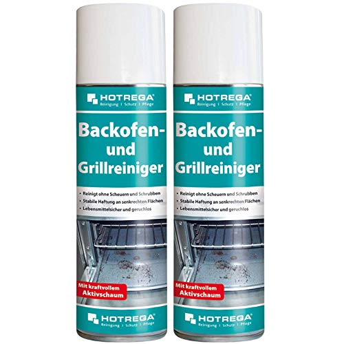 HOTREGA Backofen- und Grillreiniger 2x 300ml, Ofenreiniger, Backofenspray, Backofenreiniger, Herdreiniger, Fettlöser von HOTREGA