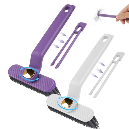 HOTUT Fugenbürste Bad Reinigung, 2 Stück Hartborsten Fugenreinigungsbürste, 360° Rotierende Eckenreinigungsbürste, V-förmigem Bürstendesign Clean Bürste für Fenstern, Badezimmern, Küchenspülen HOTUT Fugenbürste Bad Reinigung, 2 Stück Hartborsten Fugenreinigungsbürste, 360° Rotierende Eckenreinigungsbürste, V-förmigem Bürstendesign Clean Bürste für Fenstern, Badezimmern, Küchenspülen von HOTUT