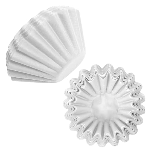 HOTUT Korbfilter Kaffeefilter, 100 Stück Korbfilter Papier Kaffeefilter kompatibel mit Beem, Cuisinart, Phillips, Gastroback usw - Weiß von HOTUT