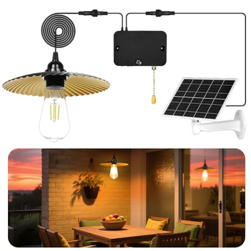 HOTUT Solarlampen für Außen Hängend, 7800 mAh Solar Hängelampen mit Fernbedienung, IP54 wasserdicht Outdoor Solar Pendelleuchte dimmbare Timing mit Zugschalter, für Garten Terrasse Balkon Pavillon HOTUT Solarlampen für Außen Hängend, 7800 mAh Solar Hängelampen mit Fernbedienung, IP54 wasserdicht Outdoor Solar Pendelleuchte dimmbare Timing mit Zugschalter, für Garten Terrasse Balkon Pavillon von HOTUT