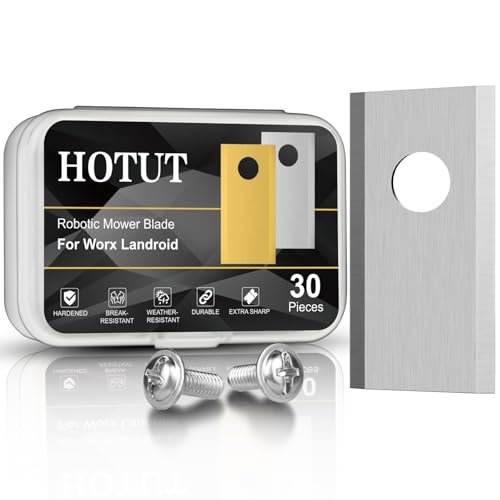 HOTUT Titan Ersatzmesser für Mähroboter, 30PCS Universal Ersatzklingen, Langlebige Mähroboter Messer passend, Rasenmäher Ersatzklingen, Ersatzmesser für WORX, Zoef (Silber) von HOTUT