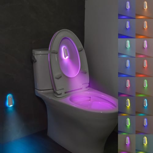HOTUT Toilettenlicht, 16 Farben WC-Nachtlicht Mit Motion Sensor, USB-Aufladung Treppenlicht Stufenlicht für Kinderzimmer, Schlafzimmer, Flure, Treppen, Toilette HOTUT Toilettenlicht, 16 Farben WC-Nachtlicht Mit Motion Sensor, USB-Aufladung Treppenlicht Stufenlicht für Kinderzimmer, Schlafzimmer, Flure, Treppen, Toilette von HOTUT