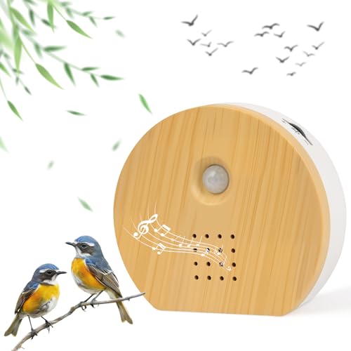 HOTUT Vogelgezwitscher Bewegungsmelder Box,Naturgeräuschebox Vogel Gesang mit Wandhalterung,Vogelgeräusche Box,Vogelstimmen Bewegungsmelder für Toilette Spa und Entspannung von HOTUT