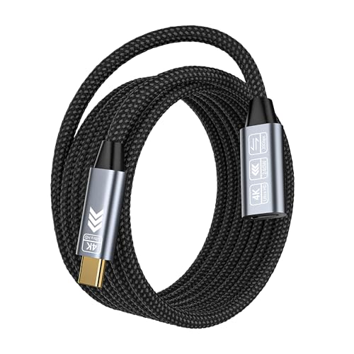 HOTUTUKI USB C Verlängerung Kabel 3 meter usb-c verlängerung buchse auf steckerUnterstützt usb c 3.2 verlängerung 20Gpbs/240W und 4K@60Hz Kompatibel Thunderbolt 4/3 von HOTUTUKI
