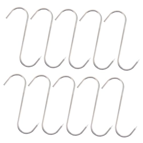 HOUDERCO 10 Stück Fleischhaken Multifunktionale Küchenhaken zum Aufhängen von Rostfrei und Langlebig für Grill und Küche Hygienisch und Leicht zu Reinigen HOUDERCO 10 Stück Fleischhaken Multifunktionale Küchenhaken zum Aufhängen von Rostfrei und Langlebig für Grill und Küche Hygienisch und Leicht zu Reinigen von HOUDERCO