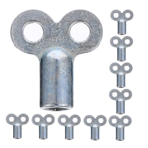 HOUDERCO 10 Stück Teiliges Heizkörper entlüftungsschlüssel aus Robustem Zinklegierung Metall Kompakt mit Vorgebohrten Löchern zur Einfachen Befestigung für Heizkörper ventile und HOUDERCO 10 Stück Teiliges Heizkörper entlüftungsschlüssel aus Robustem Zinklegierung Metall Kompakt mit Vorgebohrten Löchern zur Einfachen Befestigung für Heizkörper ventile und von HOUDERCO