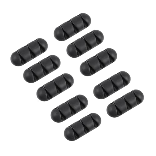 HOUDERCO 10 Stück Teiliges Tpr Kabelhalter Fach Slots Selbstklebender Kabelclip für Schreibtisch Flexibles Kabelmanagement für USB Audio Ladekabel Platzsparend und Langlebig Kompatibel von HOUDERCO