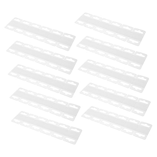 HOUDERCO 100 Stück Klare Klebehaken Selbstklebende Aufhänge Tabs für Wanddekoration PVC Display Haken für Etiketten und Präsentationen von HOUDERCO