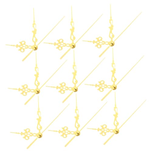 HOUDERCO 10Sätze Uhrzeiger Set Metall Teiliges DIY Uhrenteile Set für Wanduhren Präzise Zeitmessung Elegante Gestaltung Geeignet für Wohnräume und Einfache Installation von HOUDERCO