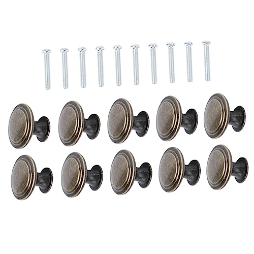 HOUDERCO 10Stücke Retro Schubladengriff Antik Stil Zugknopf Einlochgriff für Möbel Vintage Türgriffe Hochwertigem Material für Schrank Kommode Kleiderschrank Langlebig von HOUDERCO