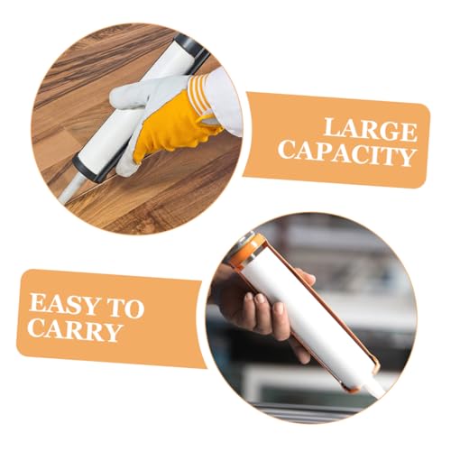 HOUDERCO 12 Stück Teiliges Nachfüllbare Dichtstoff kartuschen aus Robustem PE Weiß Leere Dichtstofftuben für Abdichten Fugen Reparaturen Vielseitig Einsetzbar für Epoxidmasse Fliesen von HOUDERCO