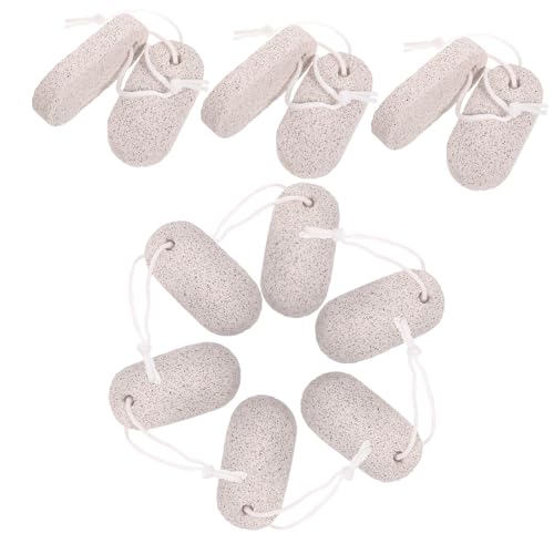 HOUDERCO 12 Stück Teiliges Ovaler Natürlicher Mineralstein Kauspielzeug für Kleine Haustiere Sicherer Vulkanstein für Hamster Kaninchen Meerschweinchen und Papageien zur Zahnpflege und von HOUDERCO