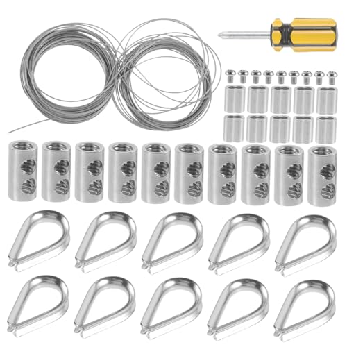 HOUDERCO 1Satz Kabelgeländer Kit mit Drahtseil und Kauschen Geeignet für Garten Balkon Innenräume Installieren Stilvolle Raumdekoration für Privatsphäre HOUDERCO 1Satz Kabelgeländer Kit mit Drahtseil und Kauschen Geeignet für Garten Balkon Innenräume Installieren Stilvolle Raumdekoration für Privatsphäre von HOUDERCO