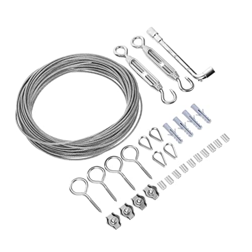 HOUDERCO 1Satz Stahldrahtseilsatz mit Spannbusch Drahtspanner Kit für Außenbereich Langlebiges Kabel Installieren Rostbeständig und Vielseitig Einsetzbar HOUDERCO 1Satz Stahldrahtseilsatz mit Spannbusch Drahtspanner Kit für Außenbereich Langlebiges Kabel Installieren Rostbeständig und Vielseitig Einsetzbar von HOUDERCO