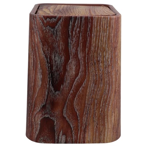 HOUDERCO 1Stück Schwungdeckel Mülleimer im Vintage Design Praktische Abfalllösung für Schlafzimmer Büro und Wohnzimmer Retro Holzkorn Finish Stilvoller Abfallkorb für HOUDERCO 1Stück Schwungdeckel Mülleimer im Vintage Design Praktische Abfalllösung für Schlafzimmer Büro und Wohnzimmer Retro Holzkorn Finish Stilvoller Abfallkorb für von HOUDERCO