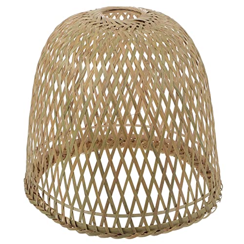 HOUDERCO 1Stück Vintage Bambuslampenschirm Rattan Deckenleuchte Abdeckung Einzigartiges Design für Wohnzimmer und Esszimmer und Langlebig Perfektes von HOUDERCO