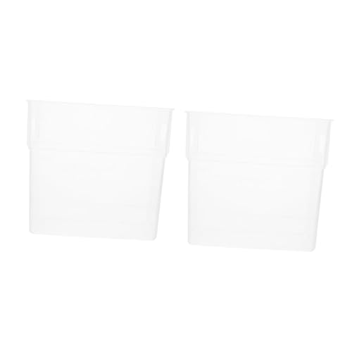 HOUDERCO 2 Stück Kleiner Transparenter Kunststoff Mülleimer für Schreibtisch Langlebig Leicht zu Reinigen Offenes Design als Büro und Schlafzimmer Tischmülleimer Praktische Aufbewahrung von HOUDERCO
