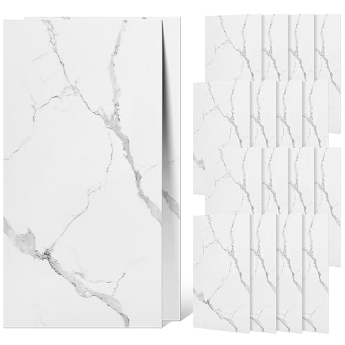 HOUDERCO 20 Blatt Teiliges Selbstklebende Badezimmer Küchenwandpaneele mit Marmor optik Feuchtigkeitsbeständig Leicht zu Reinigen Dekorative Fliesenaufkleber für Dusche und Wandgestaltung von HOUDERCO