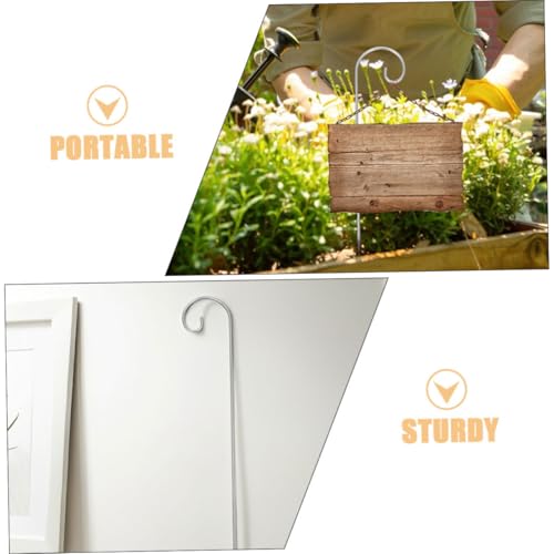 HOUDERCO 20 Stück Metall Pflanzenhaken Gartenpflanzenhalter Wetterfest Vielseitig Einsetzbar für Pflanzenschilder Hängekörbe Blumenbeete Außenbereich Einfache Installation von HOUDERCO