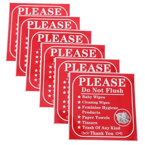 HOUDERCO 24stücke Bitte Nicht Spülen Aufkleber Badezimmeretiketten Für Toilettenwarnungen Leicht Abziehbare Langlebige Klebeetiketten Geeignet Für Sauberen Und Trockenen Oberflächen von HOUDERCO