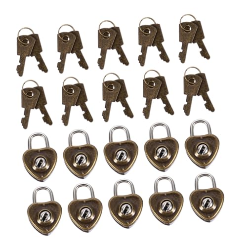 HOUDERCO 25 Stück Teiliges Antike Herz padlocks aus Langlebiger Zinklegierung mit Schlüssel Retro Gestaltetes Vorhängeschloss für Gepäck Tagebücher und Schränke Rostfrei und HOUDERCO 25 Stück Teiliges Antike Herz padlocks aus Langlebiger Zinklegierung mit Schlüssel Retro Gestaltetes Vorhängeschloss für Gepäck Tagebücher und Schränke Rostfrei und von HOUDERCO