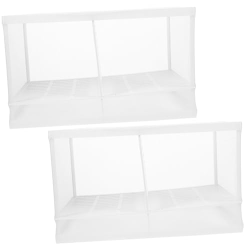 HOUDERCO 2 Stücke Aquarium Isolator Multifunktionale Zuchtbox für Fischzucht Kunststoff Trennwand mit Saugnäpfen Babyfisch Separator Fisch Tank Inkubator für Aquarien von HOUDERCO