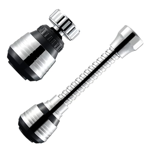 HOUDERCO 2Stücke Küchenwasserhahn Verlängerung Spritzschutz Wasserersparnis Flexible Anwendung Langlebig und Korrosionsbeständig für Küchenarmaturen von HOUDERCO