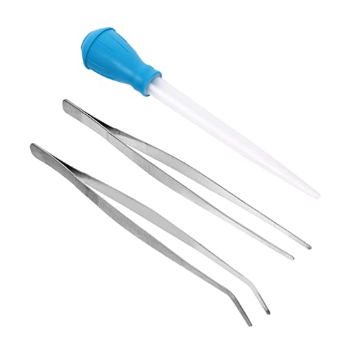 HOUDERCO 3 Stück Pipette Gerade und Gebogene Zange für Effektive Abfallentfernung im Fischbecken von HOUDERCO