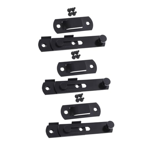 HOUDERCO 3 Stück Teiliges Türsicherungsset aus Mattschwarzem Edelstahl Robustes Schiebetür Riegelschloss für Innen und Außentüren Einfache Montage ohne Bohren Vielseitig Einsetzbar für Bad HOUDERCO 3 Stück Teiliges Türsicherungsset aus Mattschwarzem Edelstahl Robustes Schiebetür Riegelschloss für Innen und Außentüren Einfache Montage ohne Bohren Vielseitig Einsetzbar für Bad von HOUDERCO