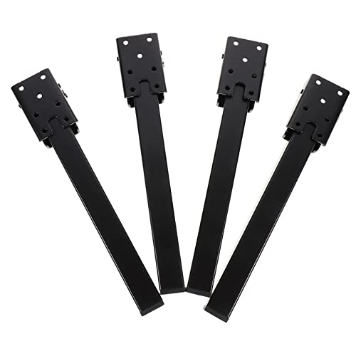 HOUDERCO 4 Stück Faltbare Tischbeine Schwarz Rohr Stabile Möbelbeine für Laptop Tische Schreibtische Tragfähigkeit ohne Schrauben Platzsparend Leicht zu Lagern von HOUDERCO